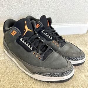 Nike Air Jordan Sz 12 Cement 3 Retro 2023 Mid Fear Black Grey Orange CT8532-080